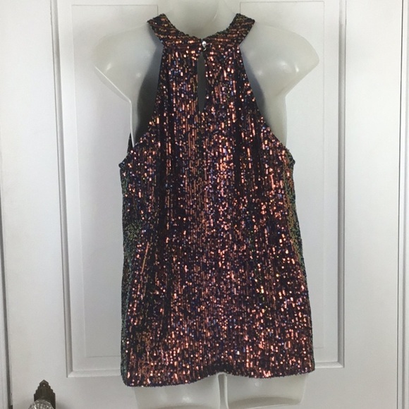 Cable & Gauge Sequin Sleeveless Top Size Large NWT - Picture 4 of 7